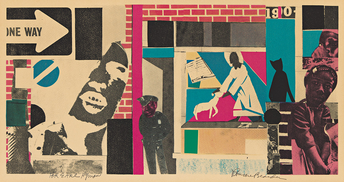 ROMARE BEARDEN (1911 - 1988) Untitled (Street Scene).